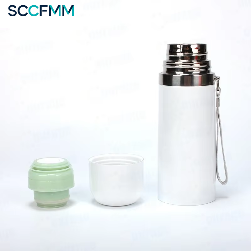 Sublimation Vacuum Cup Insulated Mug Bullet-Shaped Thermal Water Bottle Stainless Steel Water Cup for Heat Transfer Print