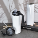 12oz/15oz/20oz Sublimation Tumblers With Handle Stainless Steel Double Wall Insulated Travel Mugs Sport Water Bottle DIY Print