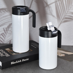 12oz/15oz/20oz Sublimation Tumblers With Handle Stainless Steel Double Wall Insulated Travel Mugs Sport Water Bottle DIY Print