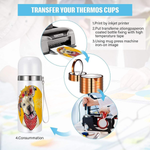 SCCFMM 500ml Sublimation Water Bottle Stainless Steel Vacuum Insulated Tumblers Coffee Travel Mug for Office Travel Outdoors