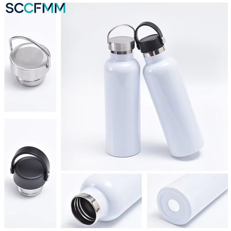 SCCFMM Sublimation Sports Water Bottle Large-mouth Hiking Tumbler Stainless Steel Thermos Bottle Vacuum Insulated Flask Car Cup