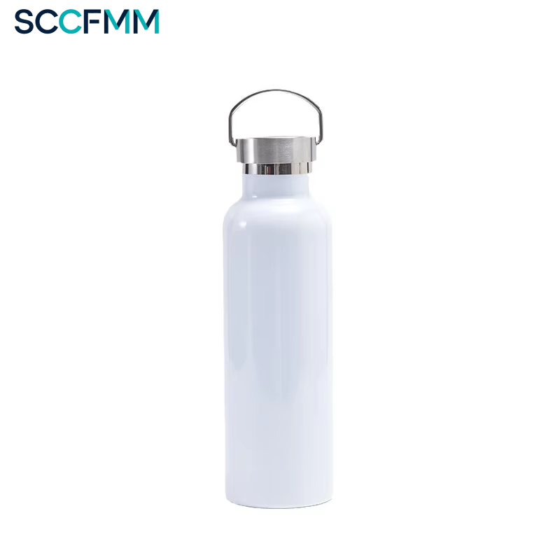 SCCFMM Sublimation Sports Water Bottle Large-mouth Hiking Tumbler Stainless Steel Thermos Bottle Vacuum Insulated Flask Car Cup