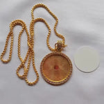 Sublimation Zinc Alloy Necklace Large Round Photo Pendant Thermal Transfer Print Customized Memory DIY Couple Family Gifts