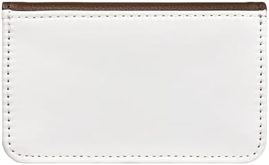 12 Pieces Sublimation Blank Brown Color Business Card Holder PU Leather Name Card Case Pocket Blank Wallet Coin Purse Card Holder Case for DIY Heat Transfer Print|B0FB38S14N