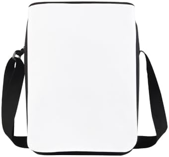 5 Pcs Sublimation Blanks Larger Capacity Shoulder Bag Sublimation 15inch Shoulder Bag Crossbody Bag DIY Heat Transfer Print Sublimation Bags for Men Adults Children Father's Day Gifts, Black|B0DNM1RCP9
