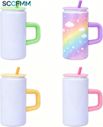 SCCFMM Vacuum Insulated Stainless Steel 16oz Sublimation Tumbler with for Heat Transfer Print Logo Custom Business Gifts