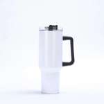 SCCFMM Thermal Sublimation 40oz Skinny Tumbler Sports Cup Colorful Handle Stainless Steel Car Water Bottle Travel Sippy Bottle