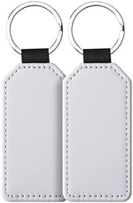 50 PCS Sublimation Blank Keychain PU Leather Sublimation Keychains DIY Heat Transfer Print Keyring for Pendant Ornament Making, Gift Present Making|B0F17TB8B8
