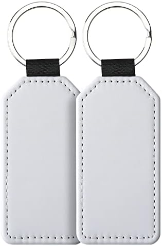 50 PCS Sublimation Blank Keychain PU Leather Sublimation Keychains DIY Heat Transfer Print Keyring for Pendant Ornament Making, Gift Present Making|B0F17TB8B8