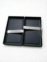 10 Set Sublimation Blank Frosted Metal Cigarette Case with Aluminium Parts for DIY Heat Transfer Print Portable Double Sided Spring Clip Holder for Regular Cigarettes (Frosted Black)|B0GVD7LNRK