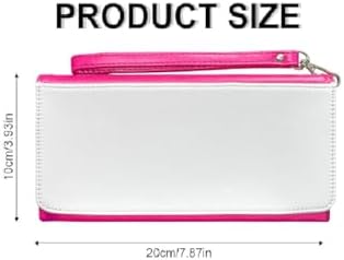 5 Pieces Sublimation Blank Women Pink Long Wallet, Fashion Ladies PU Leather Wallets, DIY Heat Transfer Large Capacity Secure Buckle Leather Clutch Wallet, DIY Craft Long Purse for Women Girl Gift,|B0DZTBJPJ4