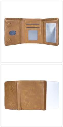 Limitronix 10 Pack Sublimation Blanks Mens Trifold Wallet RFID Blocking Slim Minimalist Front Pocket - PU Leather Thin & Stylish with ID Window Wallets For Diy Heat Transfer Print|B0FY18LT51
