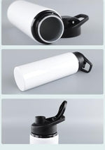 Limitronix 10 Pack 750ml/25oz Sublimation Blank Aluminium Water Bottle Outdoor Sports Bottle With Handheld Lid DIY Heat Transfer Print Straight Portable Water Bottles For Bicycle Travel Climb camp|B0FLXB32Q6