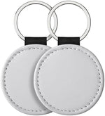 50 PCS Sublimation Blank Keychain PU Leather Sublimation Keychains DIY Heat Transfer Print Keyring for Pendant Ornament Making, Gift Present Making|B0F17TB8B8