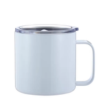 304 Stainless Steel Double-Vacuum Water Cup With Handle Sublimation Mug For Heat Transfer Printing Customizable Logo Image