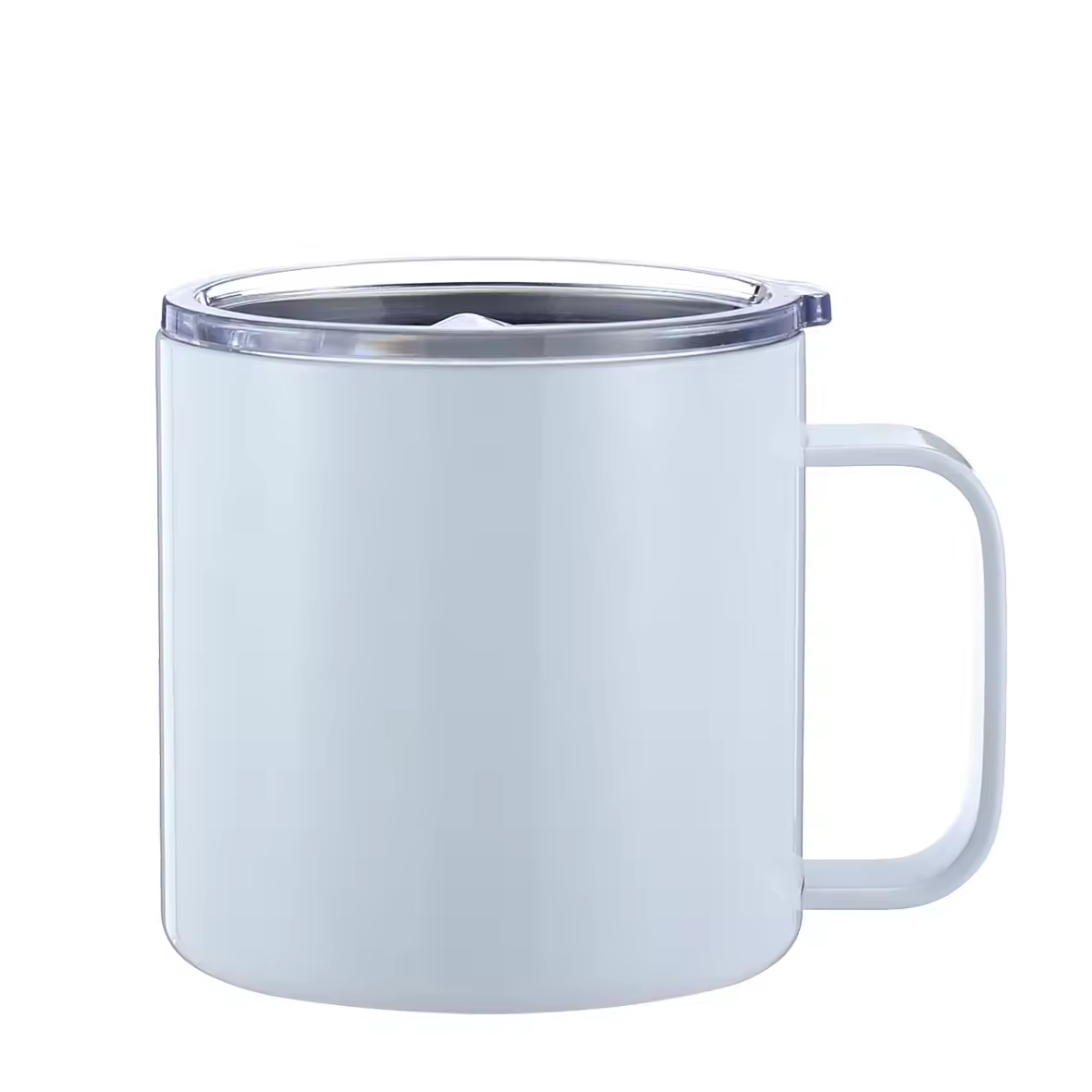 304 Stainless Steel Double-Vacuum Water Cup With Handle Sublimation Mug For Heat Transfer Printing Customizable Logo Image