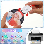 20 Pcs USB Charger Light up Sublimation Blank Ornament with Light Acrylic Blanks LED Ornaments Bulk for Tree DIY Heat Transfer Crafts Party Decorations Supplies|B0F1F7SQYL