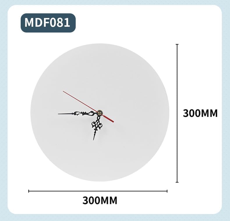 3 Pcs Sublimation Blanks Wall Clock, 11.8" Round Sublimation Wall Clocks Silent Non-Ticking Easy to Read Battery Operated Decorative Wall Clock for Home Kitchen Office School Hotel|B0DZ5CK2YZ