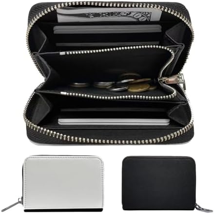 8 pieces Sublimation Blank Pu leather Coin Bag wallet for women,black leather coin purse,zipper change bag, Jewelry Pouch For DIY Heat Transfer Print|B0DZWVTYH7