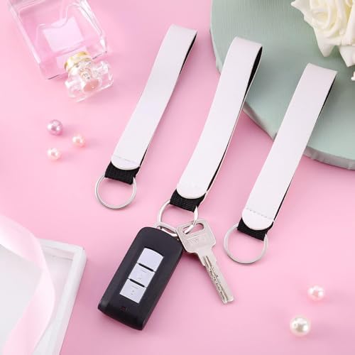 50 Pieces Sublimation Blanks Wristlet Keychain Blank Wrist Lanyard DIY Heat Press Transfer Neoprene Wristlet Keychain Wrist Lanyard Keychains Holder for DIY Crafts Girls Women|B0DQ7LVMKM