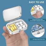 20pcs Sublimation Blank Pill Box Metal Square 2 Compartment Medicine Pill Case,Portable Pocket or Purse Pill Box for DIY Heat Transfer Print|B0F28M71CY