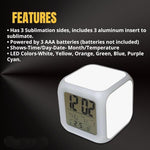 6 Pack Sublimation Blanks Led Clock – LED Color Changing Digital Alarm Clock Sublimation DIY Printing with 3 Pcs Insert Aluminum for Personalized Logo Sublimation Clock, DIY Photo|B0F93GSYDY