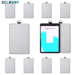 SCCFMM 30pcs Name Tag Holders for Students Office Employees Practical Gift Sublimation Blank PU Leather ID Card Holder DIY Name Logo