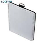SCCFMM 30pcs Name Tag Holders for Students Office Employees Practical Gift Sublimation Blank PU Leather ID Card Holder DIY Name Logo