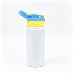 SCCFMM Sublimation Aluminum PE Sports Water Bottle White Straw Cup Coating Outdoor Bounce Cup Blanks Heat Transfer Print Logo