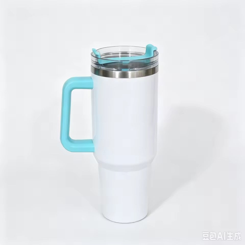 Sccfmm 40oz Sublimation-coated Water Bottle Stainless Steel Vacuum Insulated Car Cup Heat Transfer Print Blank Thermal Tumblers