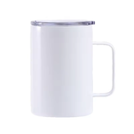 304 Stainless Steel Double-Vacuum Water Cup With Handle Sublimation Mug For Heat Transfer Printing Customizable Logo Image