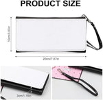5 PiecesSublimation Blank Long Wallet, Fashion Ladies PU Leather Wallets, Heat Transfer Large Capacity Secure Buckle Leather Clutch Wallet, DIY Craft Long Purse for Women Girl Gift, black, Sublimation|B0DRHWHVG5