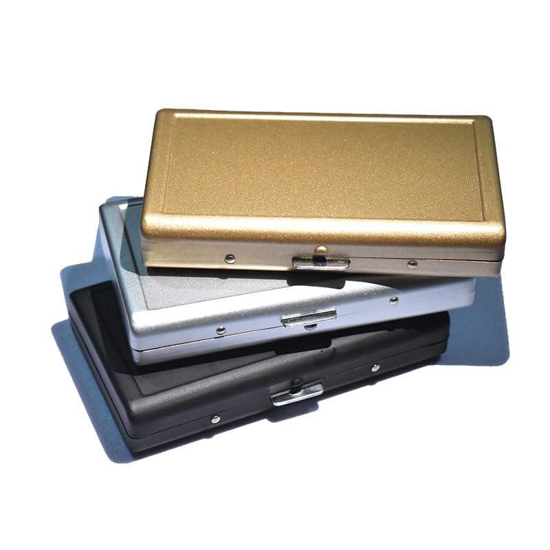 10 Set Sublimation Blank Frosted Metal Cigarette Case with Aluminium Parts for DIY Heat Transfer Print Portable Double Sided Spring Clip Holder for Regular Cigarettes (Frosted Black)|B0GVD7LNRK