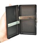 10 Set Sublimation Blank Frosted Metal Cigarette Case with Aluminium Parts for DIY Heat Transfer Print Portable Double Sided Spring Clip Holder for Regular Cigarettes (Frosted Black)|B0GVD7LNRK