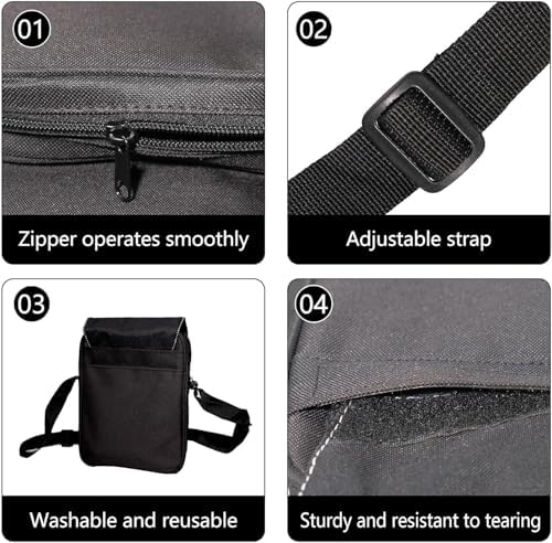 5 Pcs Sublimation Blanks Larger Capacity Shoulder Bag Sublimation 15inch Shoulder Bag Crossbody Bag DIY Heat Transfer Print Sublimation Bags for Men Adults Children Father's Day Gifts, Black|B0DNM1RCP9