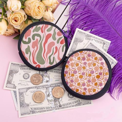 30 Pack Sublimation Blanks Neoprene Round Coins Purse Bag Women Card Holder Bag Zipper Toiletry Pouch Case DIY Craft Bags for Heat Transfer Print|B0FN6WX5LP