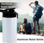 Limitronix 10 Pack 750ml/25oz Sublimation Blank Aluminium Water Bottle Outdoor Sports Bottle With Handheld Lid DIY Heat Transfer Print Straight Portable Water Bottles For Bicycle Travel Climb camp|B0FLXB32Q6