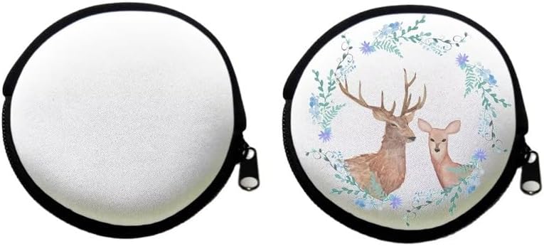 30 Pack Sublimation Blanks Neoprene Round Coins Purse Bag Women Card Holder Bag Zipper Toiletry Pouch Case DIY Craft Bags for Heat Transfer Print|B0FN6WX5LP
