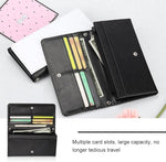 5 PiecesSublimation Blank Long Wallet, Fashion Ladies PU Leather Wallets, Heat Transfer Large Capacity Secure Buckle Leather Clutch Wallet, DIY Craft Long Purse for Women Girl Gift, black, Sublimation|B0DRHWHVG5
