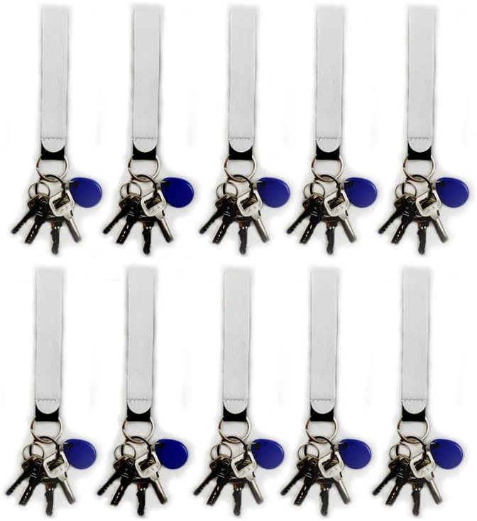 50 Pieces Sublimation Blanks Wristlet Keychain Blank Wrist Lanyard DIY Heat Press Transfer Neoprene Wristlet Keychain Wrist Lanyard Keychains Holder for DIY Crafts Girls Women|B0DQ7LVMKM