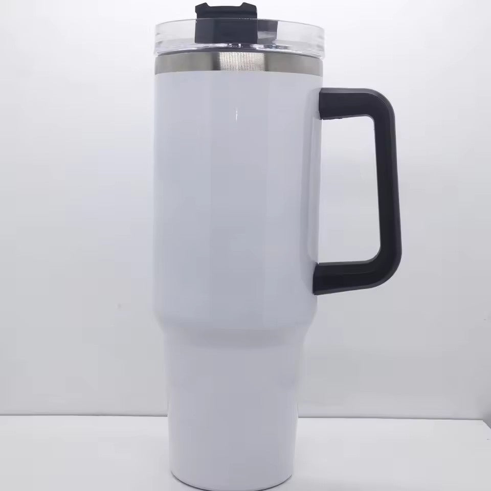 Sccfmm 40oz Sublimation-coated Water Bottle Stainless Steel Vacuum Insulated Car Cup Heat Transfer Print Blank Thermal Tumblers