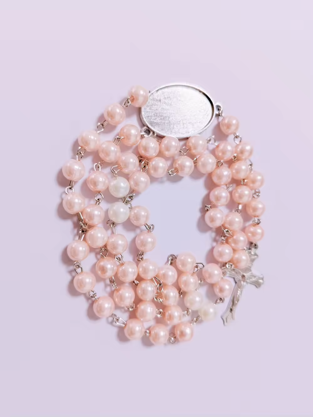 SCCFMM Custom Creative Gift Sublimation Rosary Beads Cross Necklace Border Pendants Necklace Jewelry Gifts for DIY Print Photo