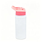 SCCFMM Sublimation Aluminum PE Sports Water Bottle White Straw Cup Coating Outdoor Bounce Cup Blanks Heat Transfer Print Logo