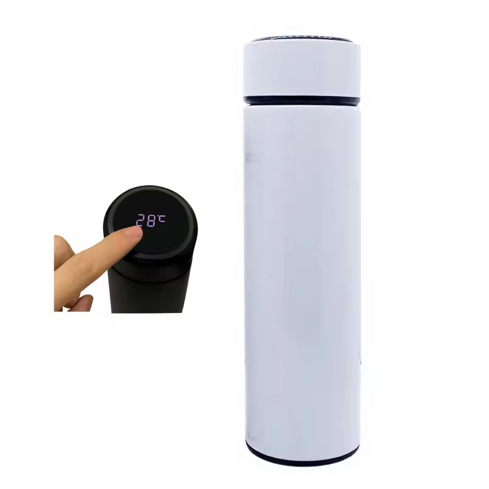 Sublimation Blanks Temperature Display Vacuum Insulated Sports Bottle Cup Custom Logo Stainless Steel Metal Smart Water Bottle