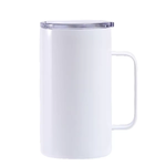 304 Stainless Steel Double-Vacuum Water Cup With Handle Sublimation Mug For Heat Transfer Printing Customizable Logo Image