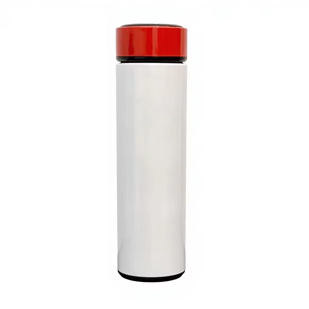 Sublimation Blanks Temperature Display Vacuum Insulated Sports Bottle Cup Custom Logo Stainless Steel Metal Smart Water Bottle