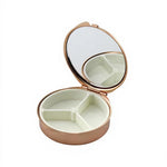 Sublimation Silver Mirror Metal Detachable Pillbox - Portable Compact Pill Organizer with 3/7/9 Compartments for Medication - DIY Heat