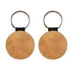SCCFMM Sublimation PU Leather Keychain Modern Minimalist Style Edge-Wrapped Hotel Number Keyring Gift DIY Logo Print Custom