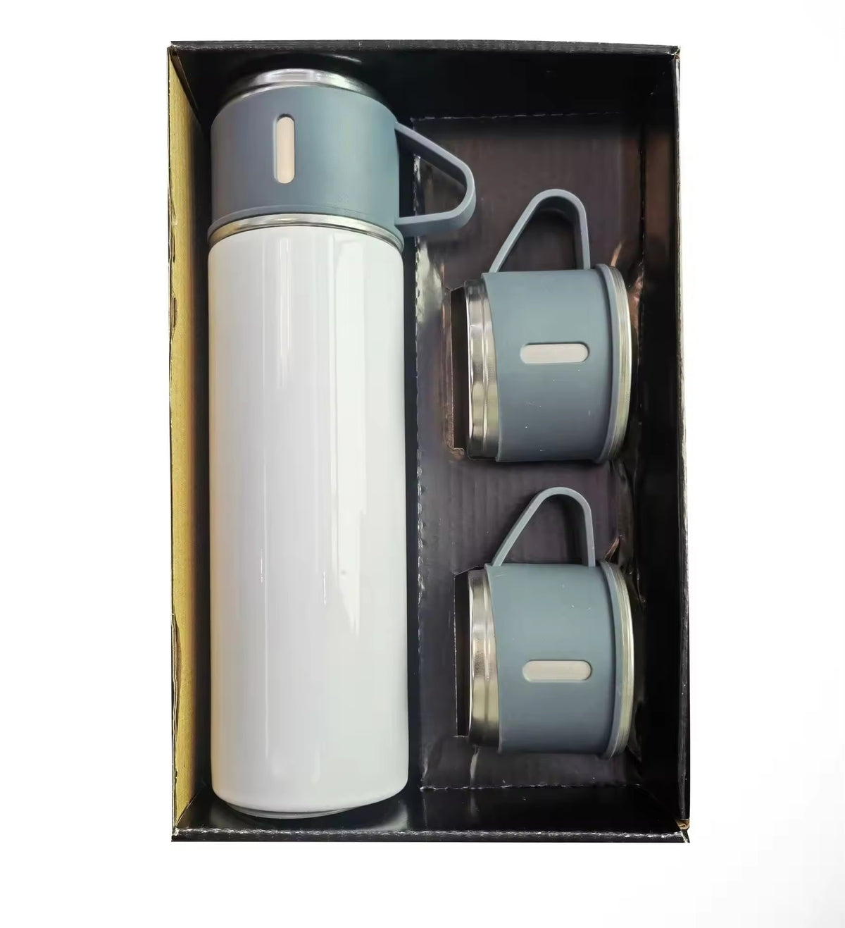 New Heat Transfer Deluxe Bullet 304 Stainless Steel Thermos Cup Sublimation Blank Coated Water Cup Gift Set With Gift Box