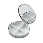 Sublimation Silver Mirror Metal Detachable Pillbox - Portable Compact Pill Organizer with 3/7/9 Compartments for Medication - DIY Heat